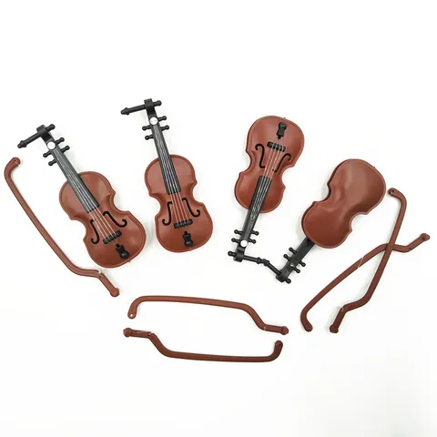 Miniature Violin Model Dollhouse Ornament Simulation Musical Instrument Resin Craft Doll House Miniature Accessories