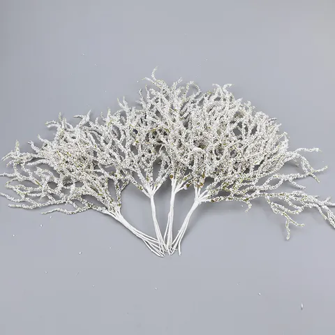 Ramas de Árbol Artificiales PVC Suave Flocado Falsos Tallos de Follaje Para Hogar Boda Fiesta Fotografía Decoración
