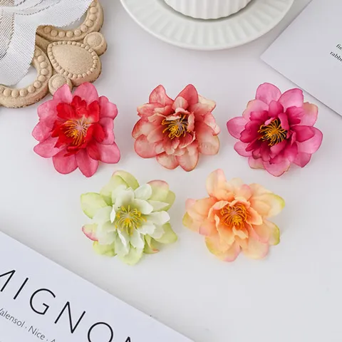 Estilo Bosque Cabezas de Flores de Seda de Crisantemo Artificial Materiales de Sombrero de Guirnalda DIY Accesorios para el Cabello Hanfu Suministros de Manualidades