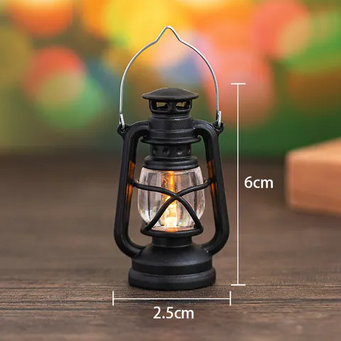 Mini Vintage Kerosene Lamp LED Night Light Portable Bedside Ambient Lighting Child Eye Protection Desk Lamp