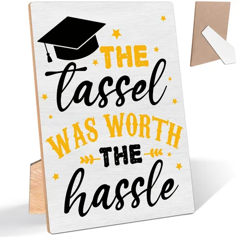 Wooden Graduation Table Sign Graduation Gift Desktop Ornament Party Decor Pine Wood Graduation Plaque