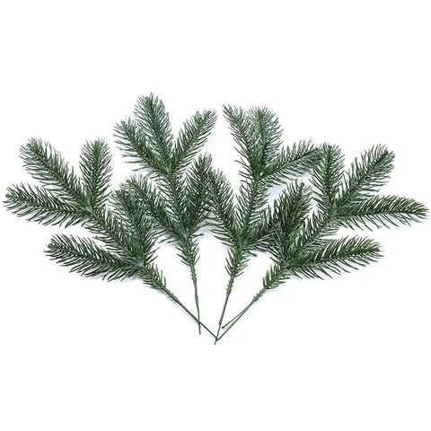 Ramas de Agujas de Pino de Plástico Artificial Árbol de Navidad Corona DIY Vegetación Arreglo Floral Decoración del Hogar