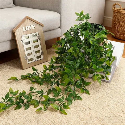 Fausse Plante en Pot Suspendue en Feuille d'Eucalyptus Artificielle Fleur de Soie Pour Décoration Murale Intérieure et Extérieure