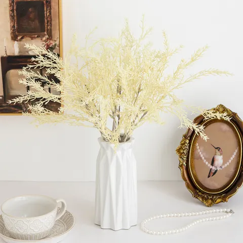 Bouquet de Fleurs Artificielles Herbe de Givré Fausse Plante Fleurs Séchées Pour Mariage Décoration Maison Accessoires Photographie Style Nordique