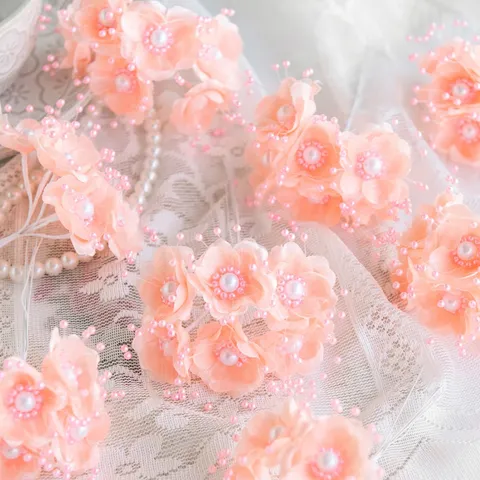 Handgemaakte Zijde Kunstmatige Camellia Bloemen Kunstparel Boeket Bruid Hoofdtooi DIY Haaraccessoires Materiaal