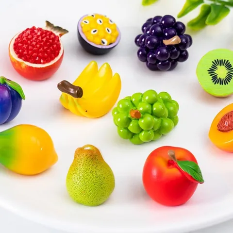 Miniatura Resina Simulato Frutta Ornamenti Carino Micro Paesaggio DIY Artigianato Accessori Per Giardino Fatato Scrivania Decorazione