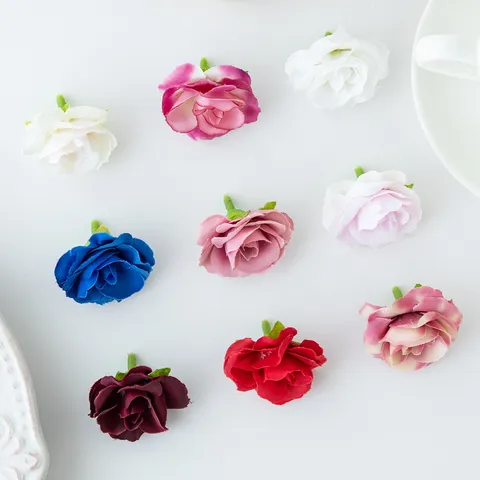 Kunstmatige Zijden Rozen Bloemhoofdjes Nep Rozen Voor Huwelijksfeest DIY Ambachten Woondecoratie Bloemstukken