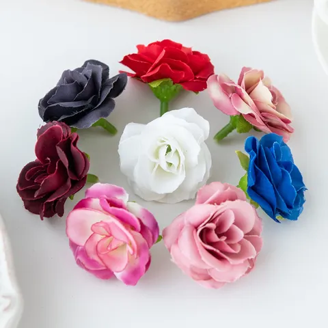 Kunstmatige Zijden Rozen Bloemhoofdjes Nep Rozen Voor Huwelijksfeest DIY Ambachten Woondecoratie Bloemstukken