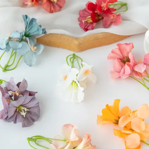 Cabezas de Flores de Seda Artificial Bricolaje Manualidades Flores Falsas Para Bodas Decoración del Hogar Fiesta Accesorios de Fotografía Accesorios para el Cabello