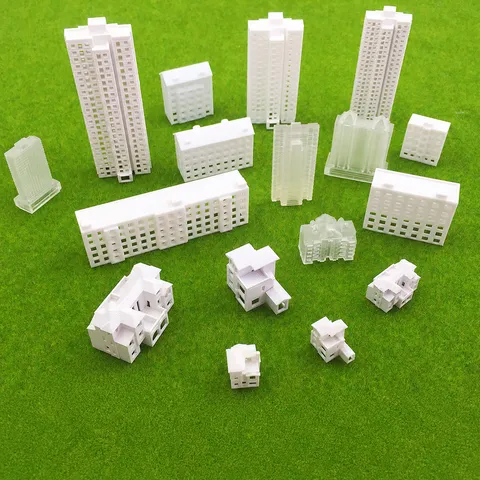 DIY Kit de Construction de Modèle Architectural Plastique Miniature Bureau Appartement Villa Urbanisme Micro Paysage Modèle de Maison