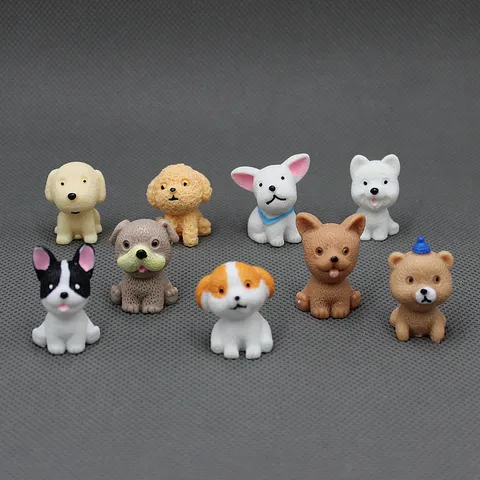 Mini Cute Puppy Micro Landscape Figurine Creative Cartoon Dog Model Ornament DIY Desktop Home Decoration Resin Crafts