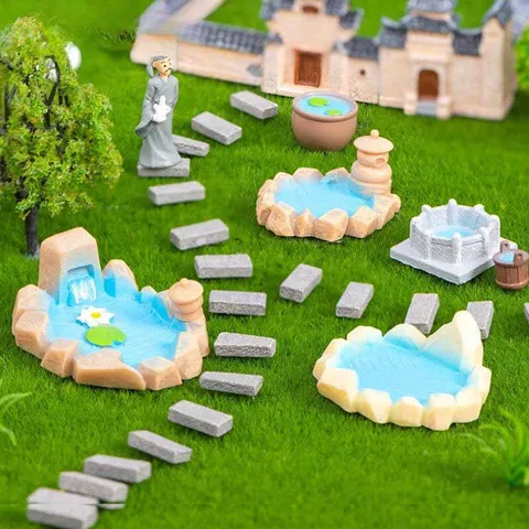 Miniature Resin Ornaments For Moss Micro Landscape Lotus Pond DIY Garden Potted Landscaping Decorative Accessories