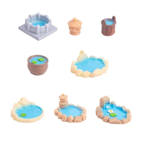 Miniature Resin Ornaments For Moss Micro Landscape Lotus Pond DIY Garden Potted Landscaping Decorative Accessories
