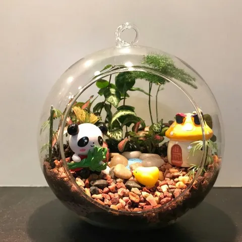 Mini Cartoon Animal Resin Ornaments Micro Landscape Miniature Figurines Cute Dog Cat Duck Horse Pig Chicken Garden Decor