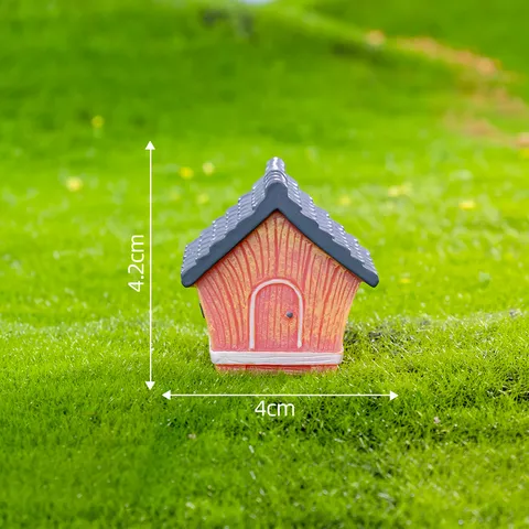 Mini Resin Bauernhoftiere Häuser Miniaturen Mikrolandschaft DIY Gartendekor Handwerk Zubehör