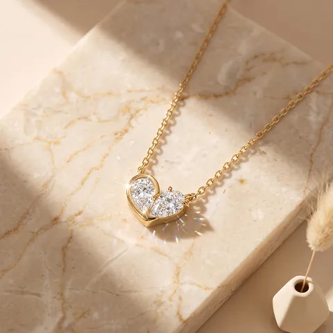 S925 Sterling Silver Moissanite Pendant Necklace For Women Heart Evil Eye Butterfly Geometric Minimalist Jewelry GRA Gift
