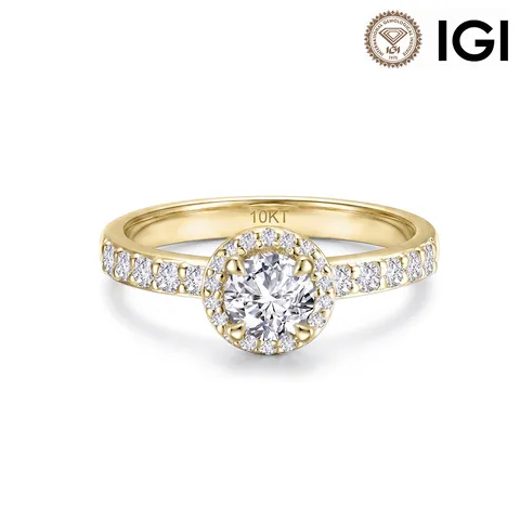 925 Sterling Silver Moissanite Lab Grown Diamond Ring Round Halo Engagement Wedding Ring D Color For Women Jewelry