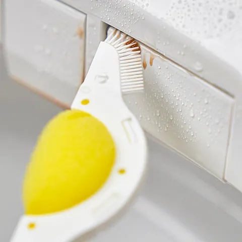 Spazzola per Pulizia Ugelli Toilette Intelligente Spugna Setole Manuale Raschietto per Fessure Bagno Accessorio per WC Giapponese