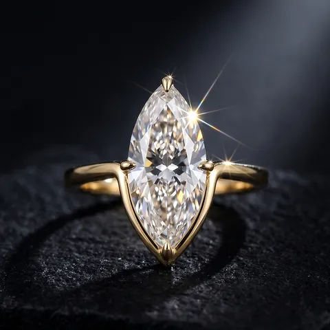 Marquise Schliff Labor-Diamant Ring 10K 14K 18K Gold Labor-Gezüchteter Diamant Verlobungsring D-Farbe VVS Damen Hochzeitsschmuck