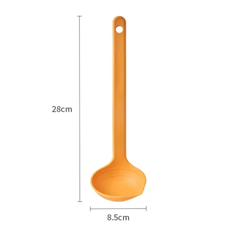 Nylon Cooking Soup Ladle With Spout Heat Resistant Long Handle Porridge Spoon Heavy Duty Deep Dinnerware Kitchen Tools