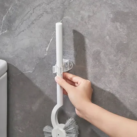 Wandmontierter Mopphalter Stanzfreier Besen-Organizer Selbstklebende Mopp-Gestell-Haken Für Badezimmer-Küchen-Aufbewahrungszubehör