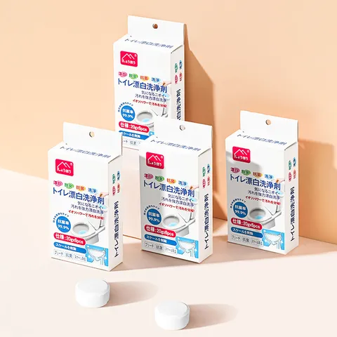 Household Toilet Bowl Cleaner Tablets Stain Remover Stain Bleaching Effervescent Blocks Odor Deodorizer Tablets For Bathroom Cleaning