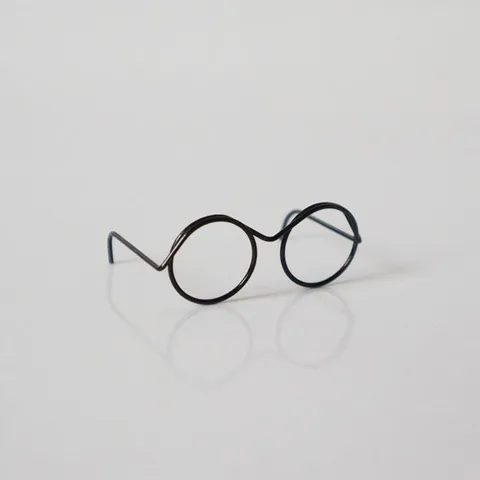 Miniature Metal Glasses Frames Wire Eyewear DIY Craft Accessories For Plush Dolls Puppy Toys Black And Gold