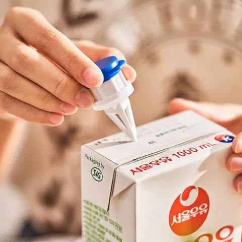 Draagbare Kartonnen Drinkschenker Melkpak Verlengstuk Met Afdichtingskap Kunststof Dranken Schenker Voor Huishoudelijk Gebruik