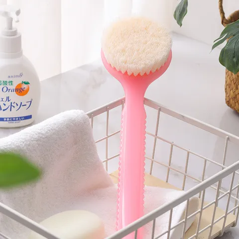 Japanische Badebürste Mit Langem Stiel Weiche Borsten Körperpeeling Duschbürste Für Den Rücken Aufhängeloch Hautreinigung Badezimmerzubehör