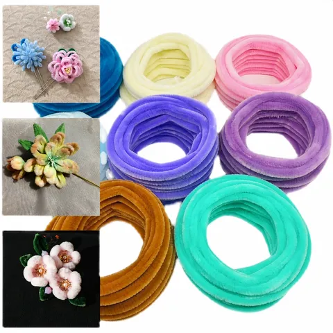 DIY Chenille Stems Pipe Cleaners Craft Supplies For Kids Creative Handcraft Art Project Colorful Fuzzy Wires