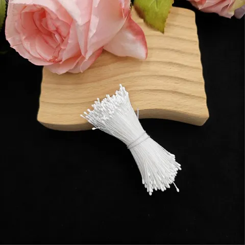 DIY Artificial Flower Stamens Pearlescent Pistils Fake Flower Heads For Handmade Craft Artificial Floral Material Accessories