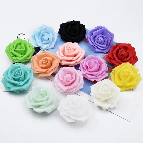 Artificial PE Foam Rose Flower Heads Fake Flowers For Wedding Decoration DIY Crafts Valentine Gift Home Decor