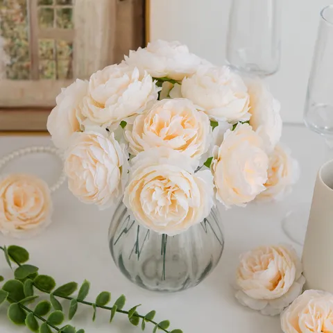Kunstmatige Pioenroos Zijden Bloem Hoofd Nep Bloem Decoratie Voor Bruiloft Fotografie Rekwisieten Woondecoratie