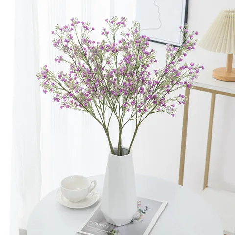 Artificial Silk Babys Breath Flower Bouquet Home Living Room Wedding Party Photography Props Table Decoration