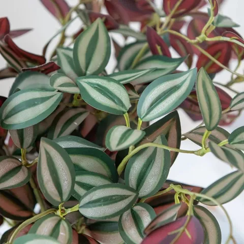 Artificial Green Plant Branch Fake Foliage Soft Plastic Leaf For Home Living Room Desk Decor Photography Prop