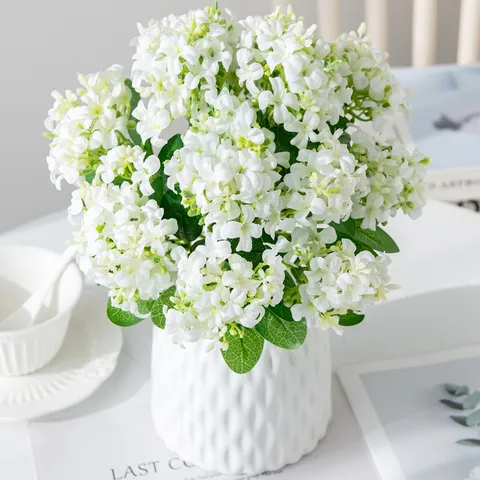 Artificial Hyacinth Flower Bouquet 5 Heads Silk Flowers For Wedding Party Home Decor Photography Props Floral Arrangement