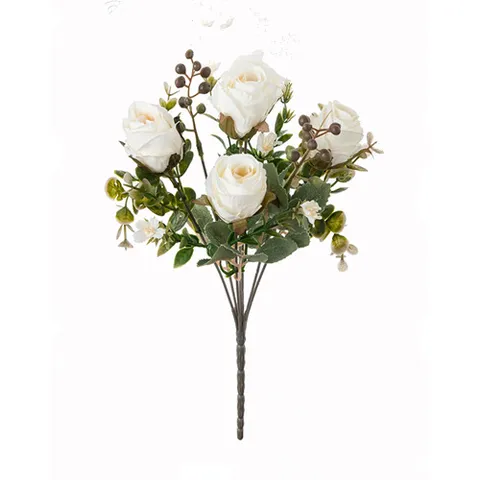 Kunstzijde Rozen Bloemenboeket Nep Rozen Bundel Voor Bruiloft Feest Home Decor Bloemstuk Tafelstuk