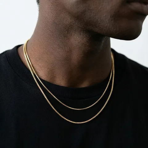 Collana Minimalista a Catena Box in Argento Sterling 925 Solo Chiusura Senza Ciondolo Girocollo Sottile per Creazione Gioielli Fai da Te Catena Base da Donna