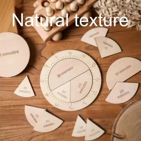 Houten Klok Puzzelbord voor Kinderen Vroegtijdig Onderwijs Leren Cognitieve Tijdtafel Educatief Montessori Speelgoed