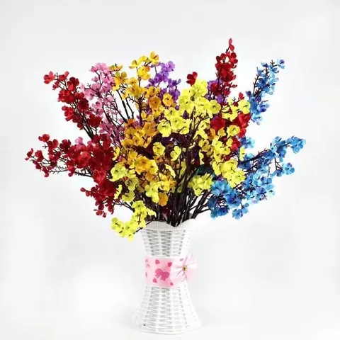 Artificial Baby's Breath Flower Bouquet Silk Simulation Plants For Wedding Party Home Decor Window Floral Arrangement