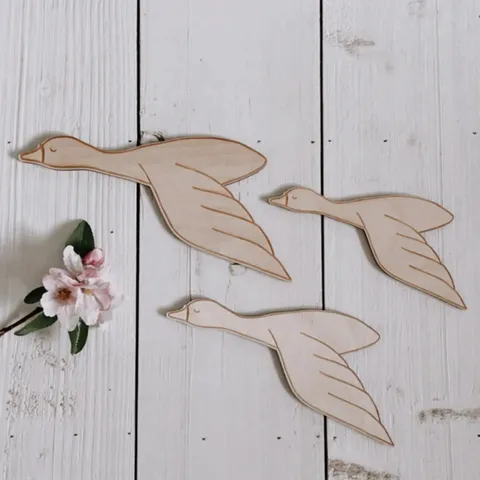 Hölzerne Fliegende Gänse Wanddekoration Rustikaler Landhausstil Vogel Wandbehang Ornamente Für Zuhause Wohnzimmer Hölzerne Dekoration