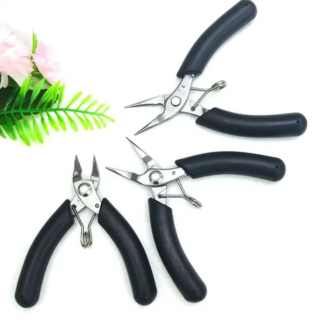 Stainless Steel Jewelry Pliers For Handmade Wire Wrapping Beading DIY Craft Tool Non Slip Handle Precision Mini Pliers