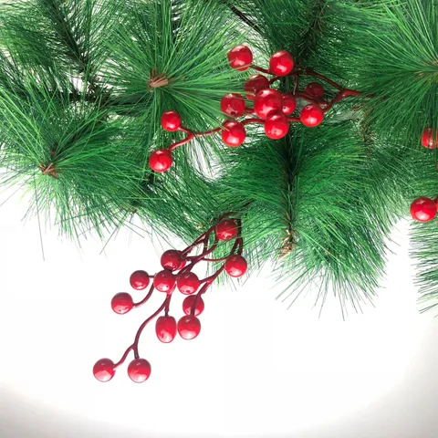 Festivo Steli di Bacche Rosse Artificiali in Schiuma Decorazione per Albero di Natale Ramo di Bacche di Agrifoglio Finto Picchi Floreali Ornamento per la Decorazione della Casa della Festa