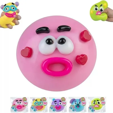 Simpatico Giocattolo di Decompressione a Rimbalzo Lento TPR Cane Faccia Scambio Squishy Giocattolo Sensoriale Fidget Per Bambini Adulti Antistress