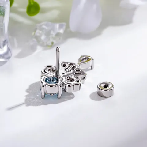 Schleife Tränenform Titanlegierung Edelstahl Ohrknochenstecker Strass Knorpel Piercing Schmuck Ohrringe Für Damen