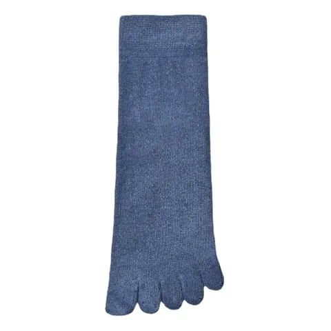 Men Winter Thermal Wool Split Toe Socks Five Finger Athletic Deodorant Solid Color Mid Calf Casual Socks Daily Wear
