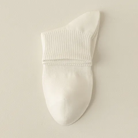 Herren Casual Reine Baumwolle Crew Socken Atmungsaktiv Einfarbig Feuchtigkeitsableitend Sport Komfort Tägliche Socken