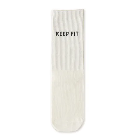Damen Reine Baumwolle Sport Crew Socken Einfarbig Hohe Elastizität Tube Socken Für Laufen Sport Tägliche Kleidung