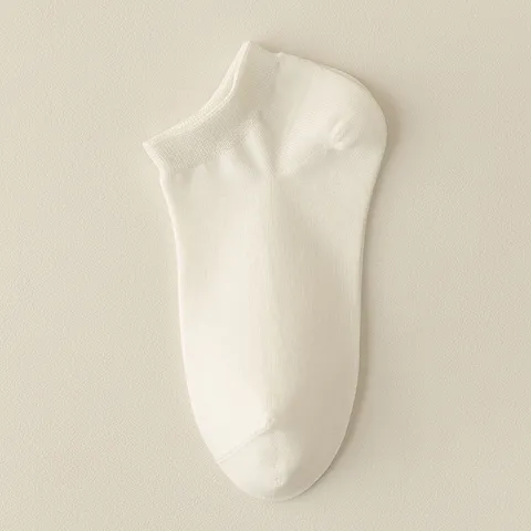 Damen Reine Baumwolle Kurze Socken Frühling Sommer Atmungsaktiv Geruchshemmend Einfarbig Lässig Niedrige Knöchelsocken