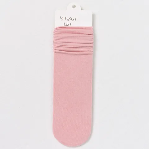 Damen Casual Baumwolle Einifarbig Slouch Socken Dünn Atmungsaktiv Gerollter Bündchen